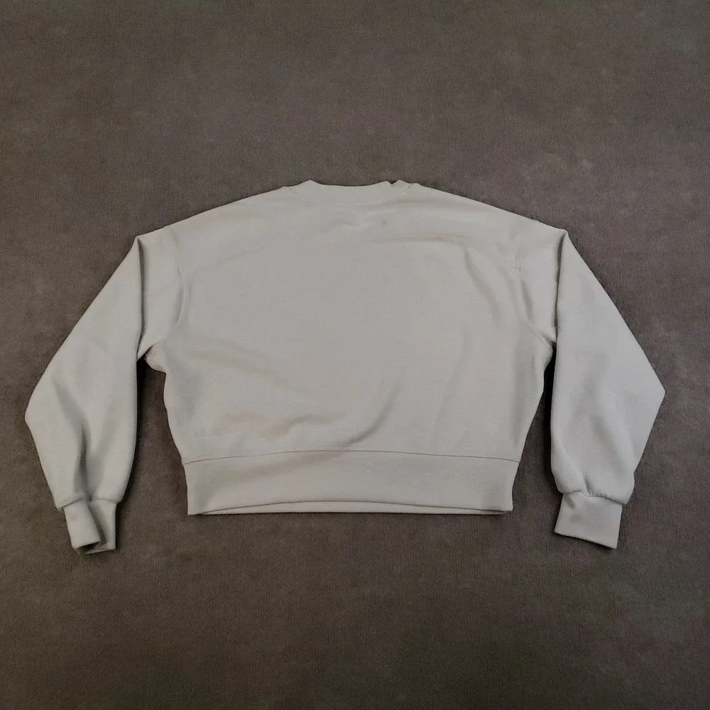 Lululemon Softstreme Sweatshirt Womens Medium Beige Oversized Cropped‎ Crew Neck